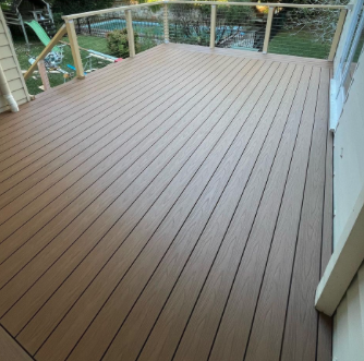 Composite deck with cable railing in Berwyn